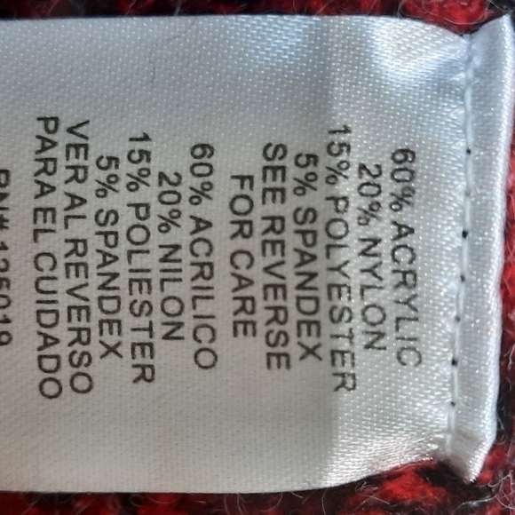 Joseph A Women's Red Black Long Sleeve Open Front Cardigan - Picture 7 of 7